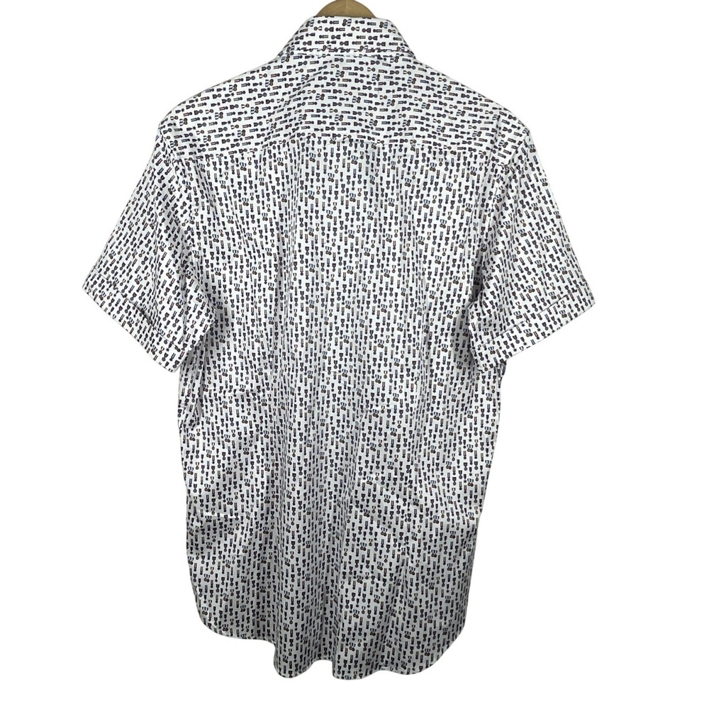 Robert Graham MAXCY Short Sleeve Sport Shirt  Tailored Fit Large NWOT Military - Picture 2 of 9